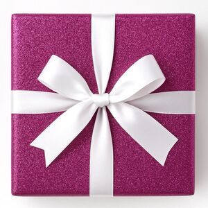 NWT Paper Source Fuchsia Glitter Wrapping Paper Roll 27.5”x59” Pink Gift Wrap